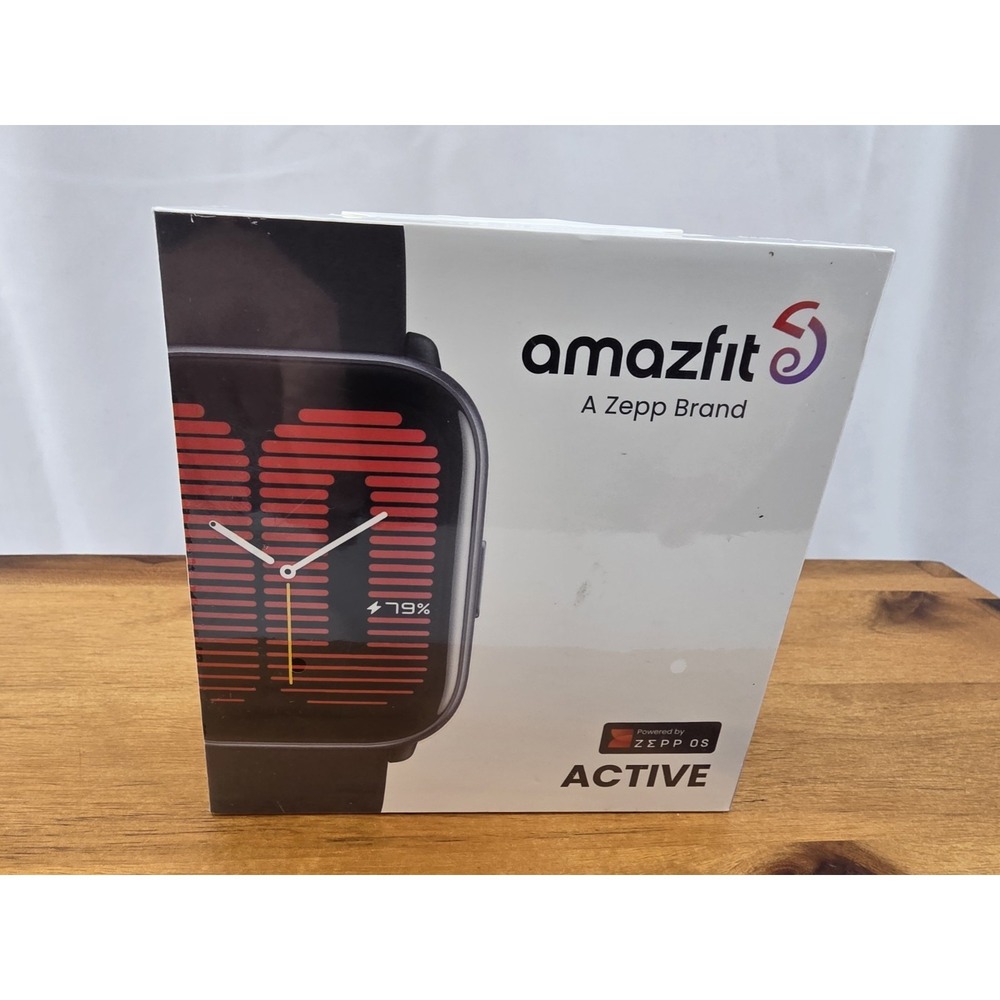 Amazfit Active Smart Watch 42mm 1.75" Display BT Midnight Black Brand New Sealed